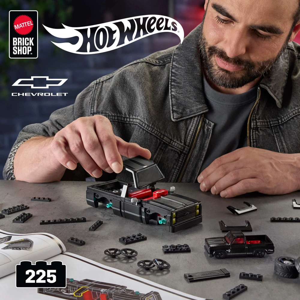 MATTEL BRICK SHOP HOT WHEELS Chevy '83 Silverado konstruktorius (JKG42)