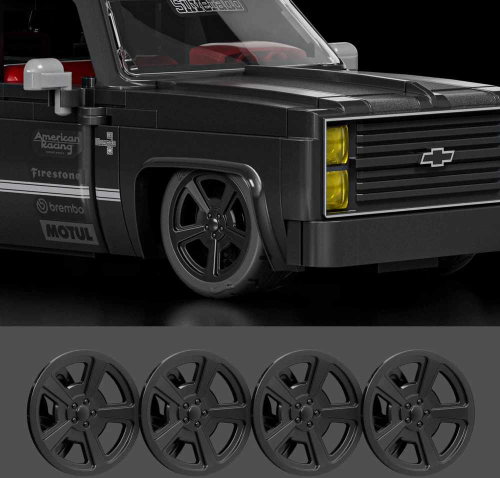 MATTEL BRICK SHOP HOT WHEELS Chevy '83 Silverado konstruktorius (JKG42)