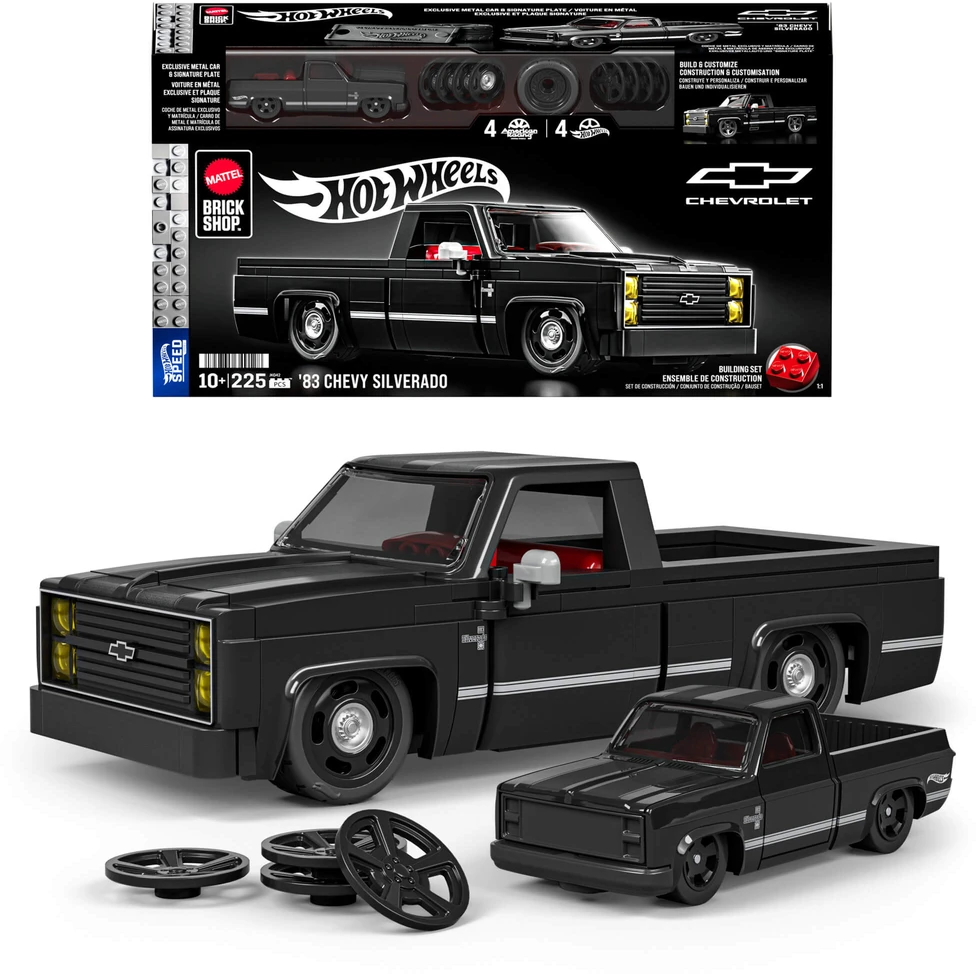MATTEL BRICK SHOP HOT WHEELS Chevy '83 Silverado konstruktorius (JKG42)
