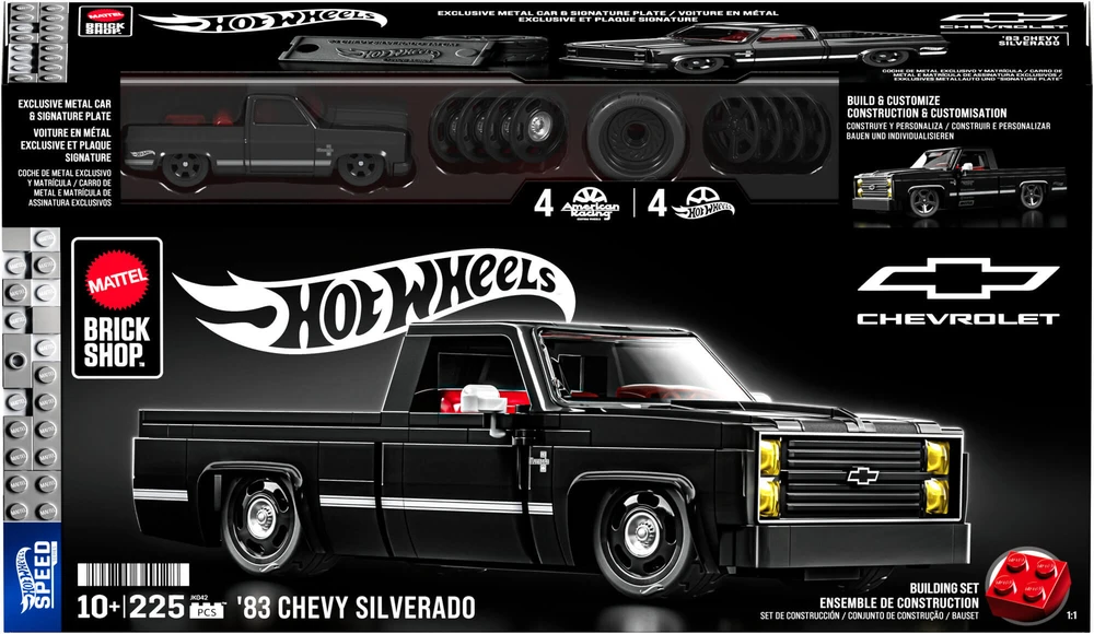 MATTEL BRICK SHOP HOT WHEELS Chevy '83 Silverado konstruktorius (JKG42)