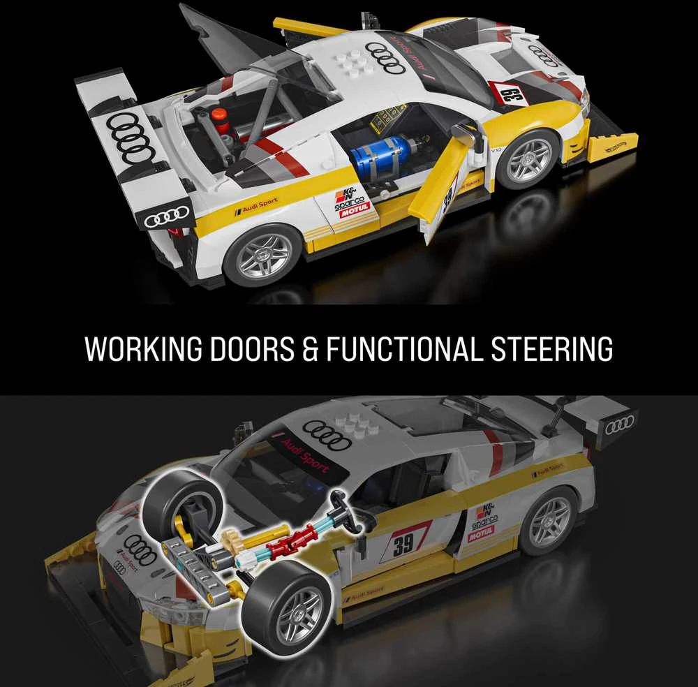 MATTEL BRICK SHOP HOT WHEELS Elite Audi R8 LMS konstruktorius (JFT18)