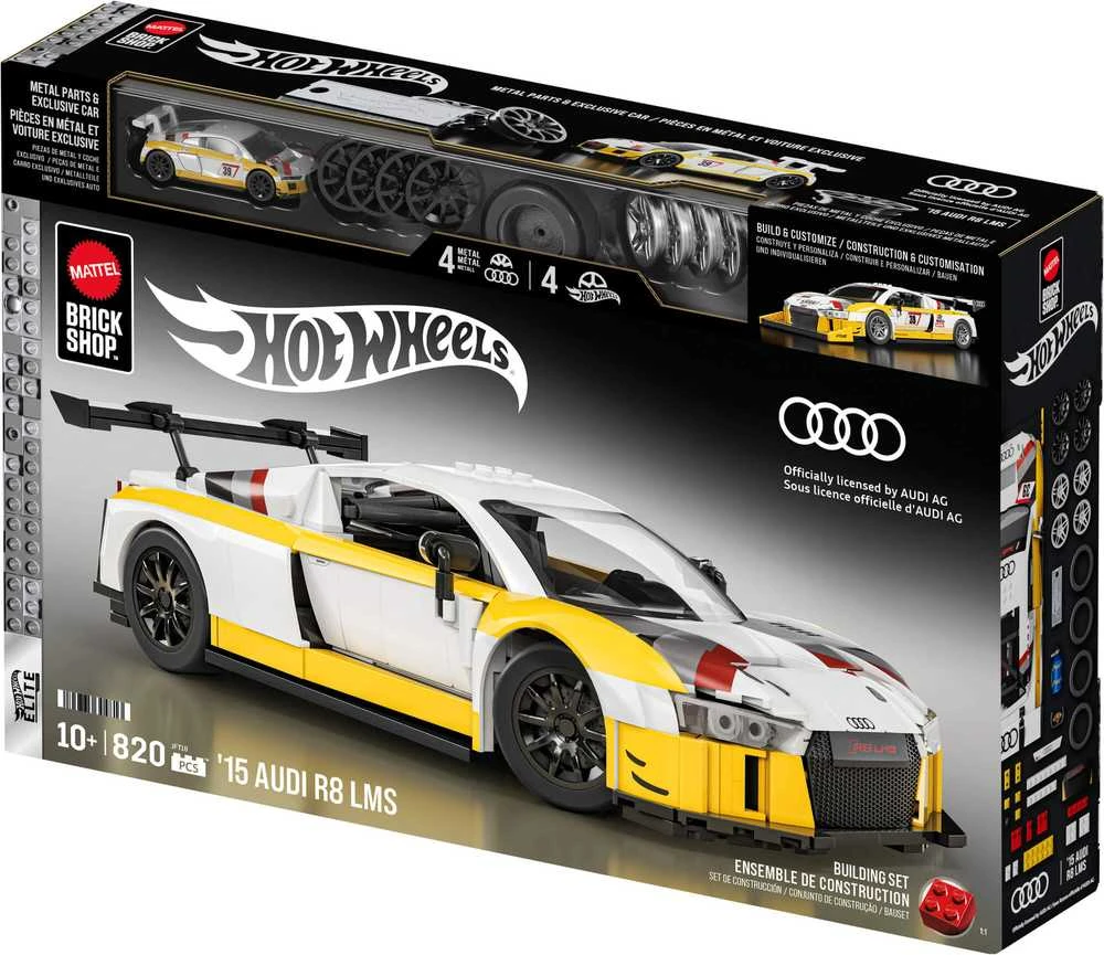MATTEL BRICK SHOP HOT WHEELS Elite Audi R8 LMS konstruktorius (JFT18)