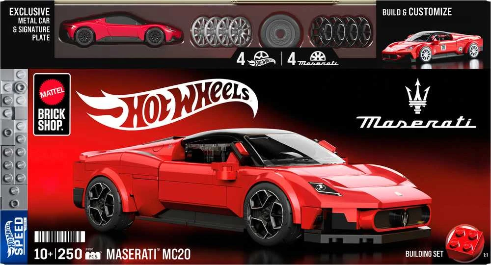 MATTEL BRICK SHOP HOT WHEELS konstruktorius – Speed Maserati (JFR90)