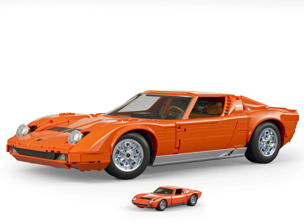 MATTEL BRICK SHOP HOT WHEELS Lamborghini ‘71 Miura P400 SV konstruktorius (JHF61)