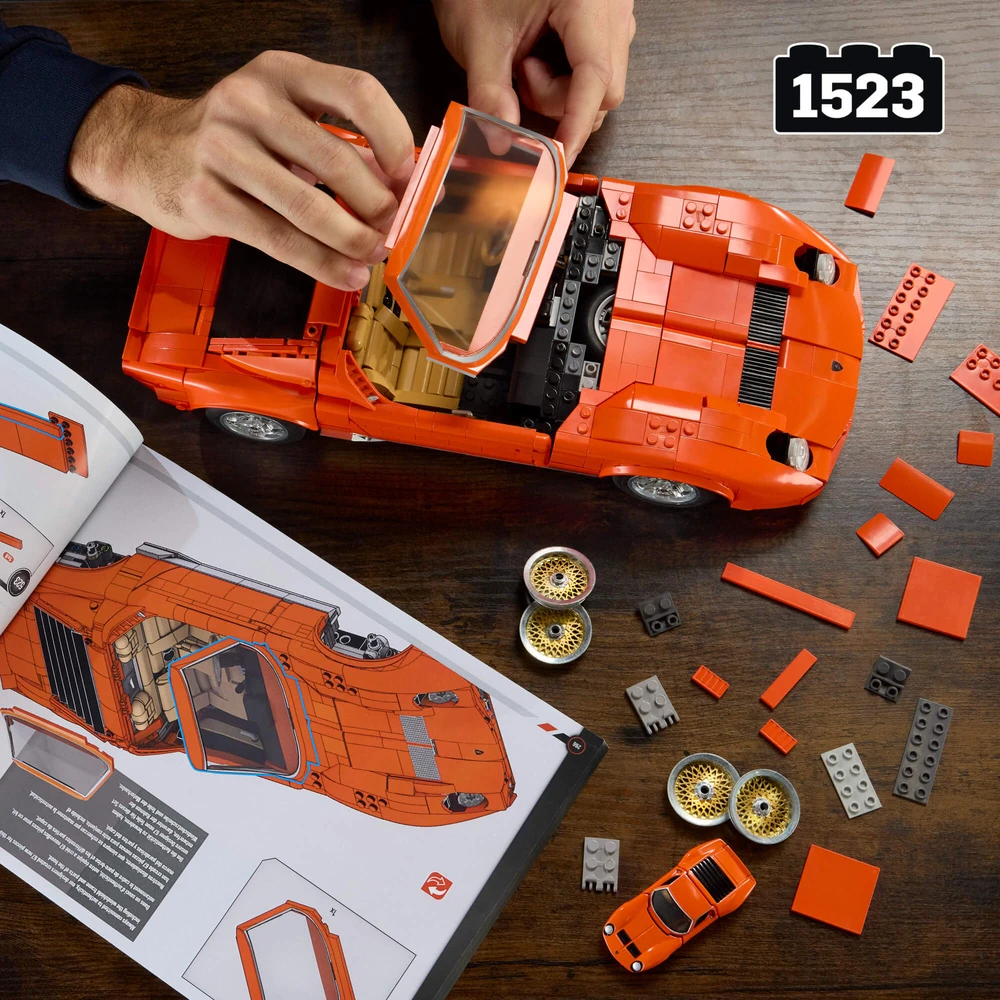 MATTEL BRICK SHOP HOT WHEELS Lamborghini ‘71 Miura P400 SV konstruktorius (JHF61)