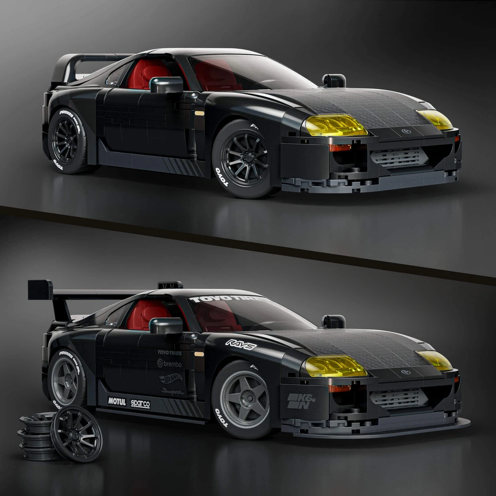 MATTEL BRICK SHOP HOT WHEELS Toyota Supra '84 MKIV konstruktorius (JKG40)