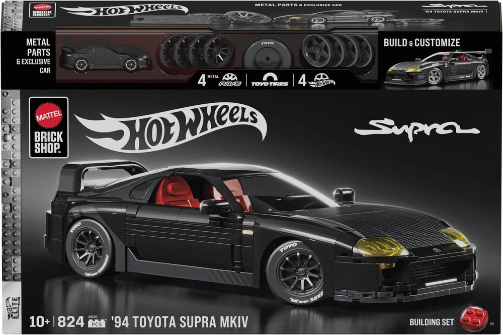 MATTEL BRICK SHOP HOT WHEELS Toyota Supra '84 MKIV konstruktorius (JKG40)