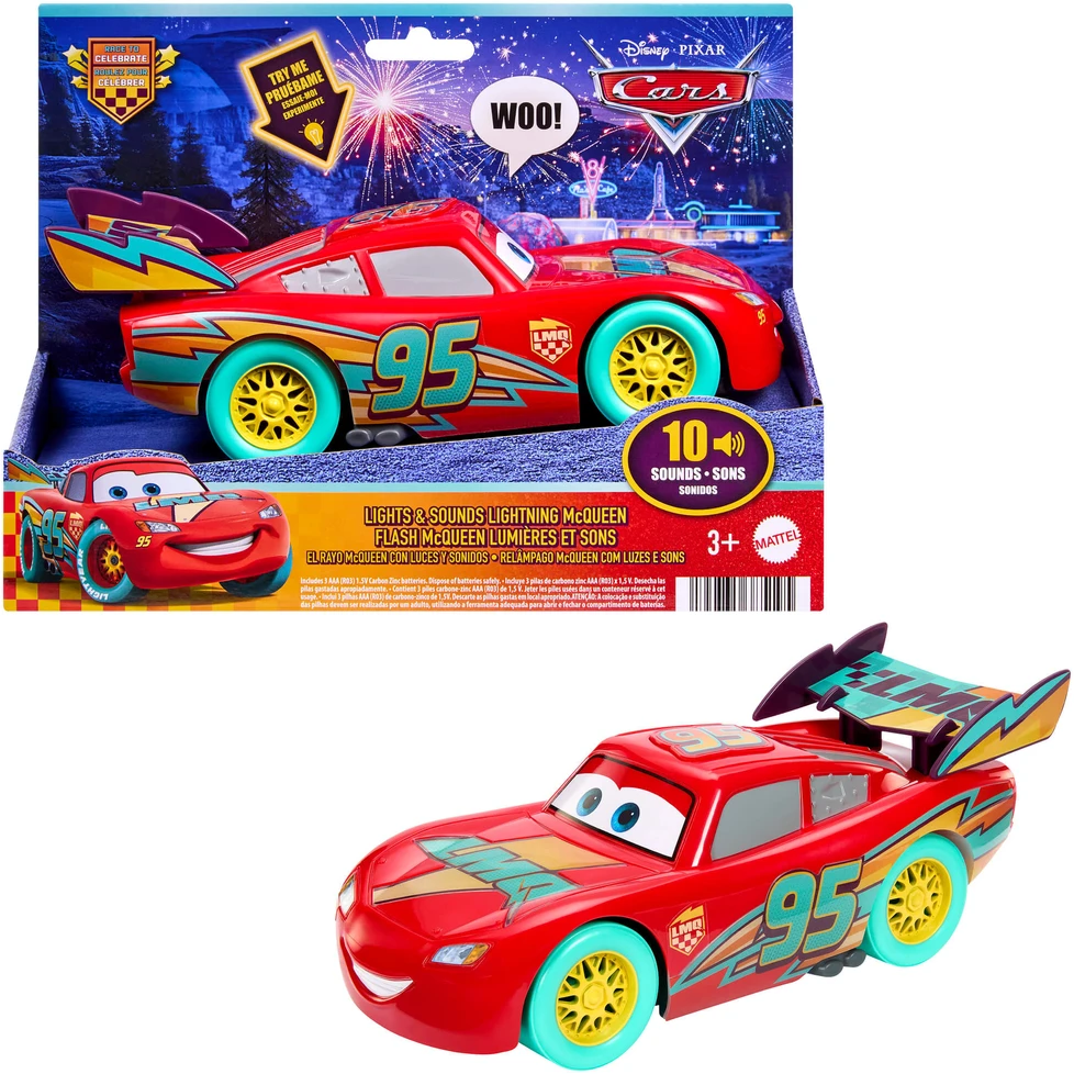 Mattel CARS šviečiantis interaktyvus Žaibas Makvynas (JMT55)