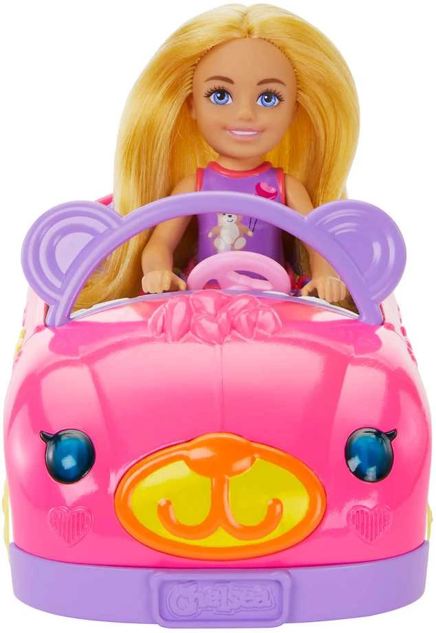 Mattel CHELSEA TEDDY CAR lėlytės ir automobiliuko rinkinukas (HXN05)