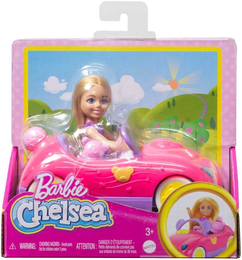 Mattel CHELSEA TEDDY CAR lėlytės ir automobiliuko rinkinukas (HXN05)