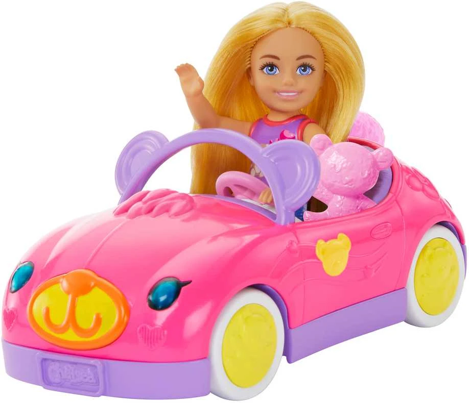 Mattel CHELSEA TEDDY CAR lėlytės ir automobiliuko rinkinukas (HXN05)