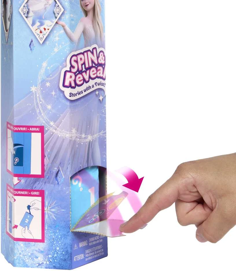 Lelė Mattel „Disney Frozen Spin & Reveal“ Elzos siurprizų rinkinys