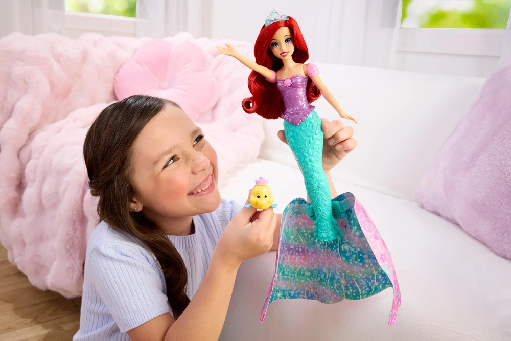 Mattel DISNEY PRINCESS lėlė Arielė su transformacijos funkcija (JLK19)