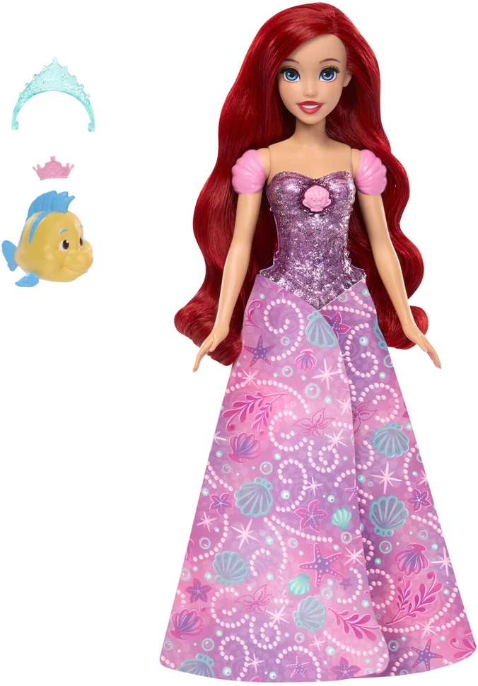 Mattel DISNEY PRINCESS lėlė Arielė su transformacijos funkcija (JLK19)
