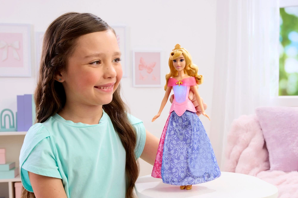 Mattel DISNEY PRINCESS lėlė Aurora su spalvos keitimo funkcija (JLK24)