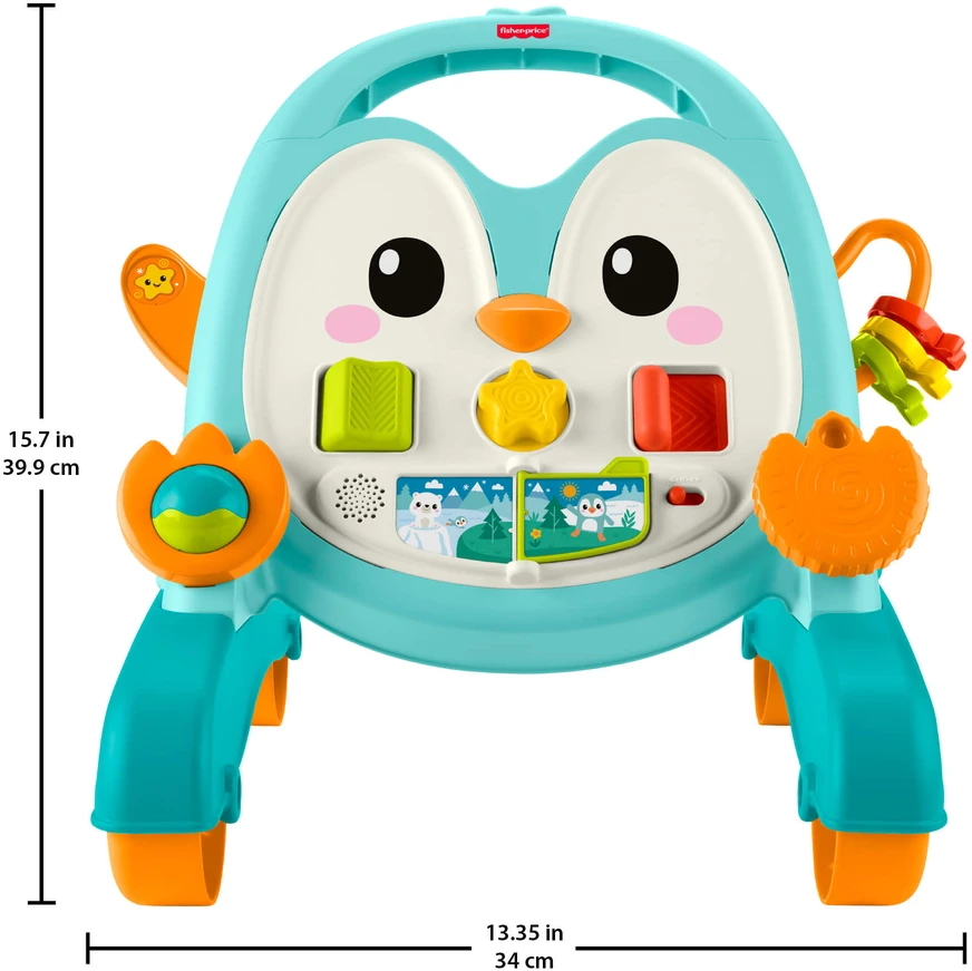 Mattel FISHER-PRICE 2 in 1 muzikinė pingvino vaikštynė (JHF74)