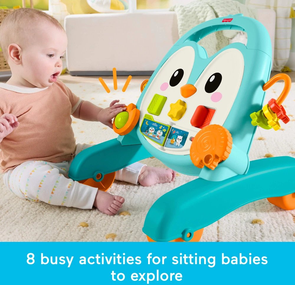Mattel FISHER-PRICE 2 in 1 muzikinė pingvino vaikštynė (JHF74)