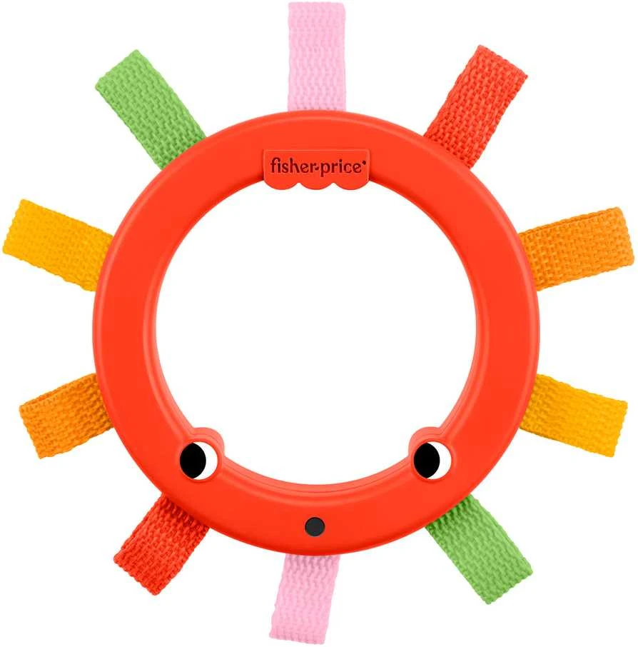 Fisher-Price jutiminis barškutis su spalvotomis juostelėmis