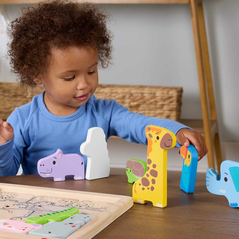 Mattel FISHER-PRICE medinė dėlionė – Gyvūnėliai (JFG10)