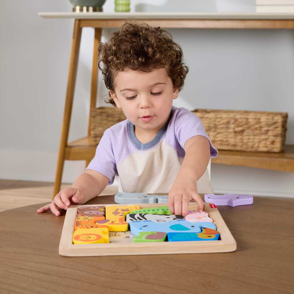 Mattel FISHER-PRICE medinė dėlionė – Gyvūnėliai (JFG10)