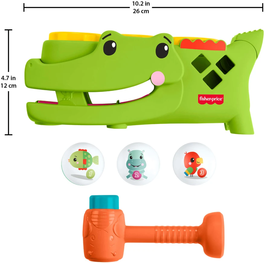 Mattel Vaikštynė su krokodilo figūra Fisher-Price