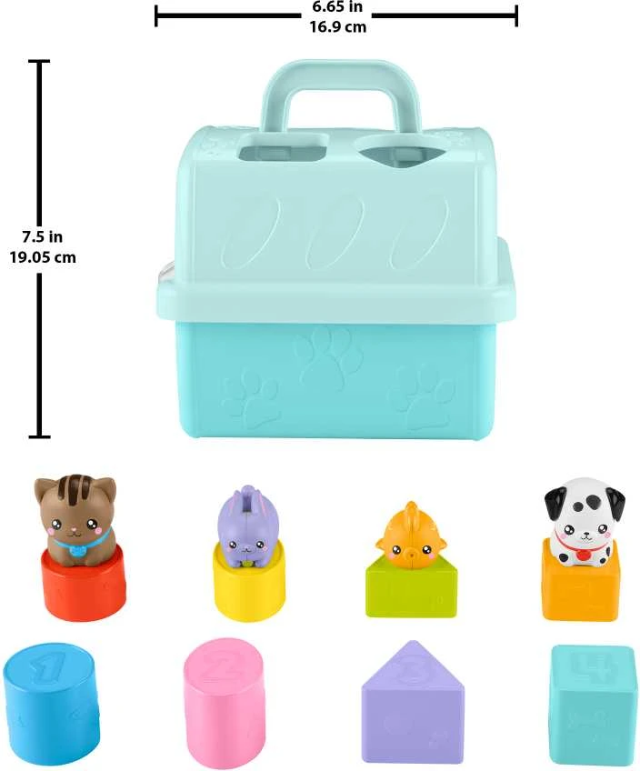 Mattel FISHER-PRICE formelių rūšiuoklė – Naminiai gyvūnėliai (HTW93)