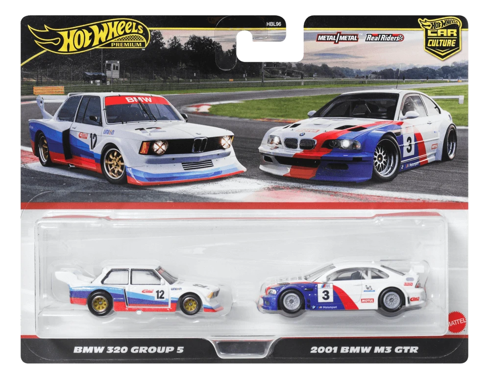 Mattel HOT WHEELS PREMIUM dviejų automodeliukų rinkinys – Car Culture (HBL96)