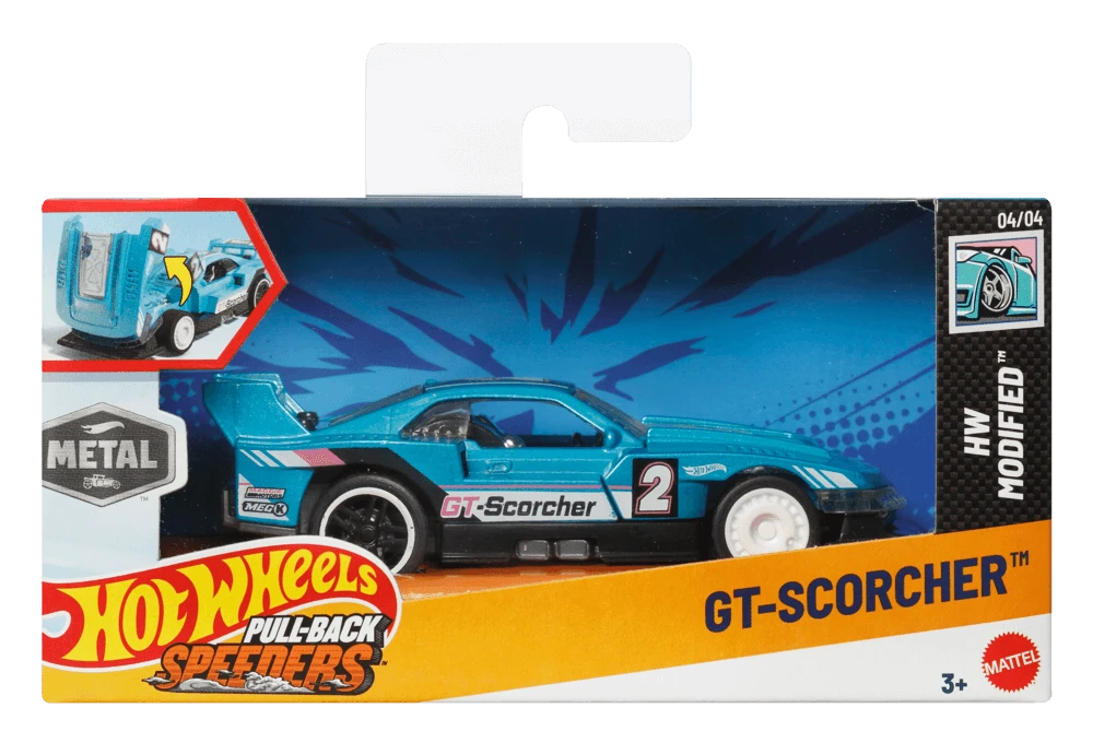 Mattel HOT WHEELS automodeliukas – Pull-Back Speeders (HPR70)
