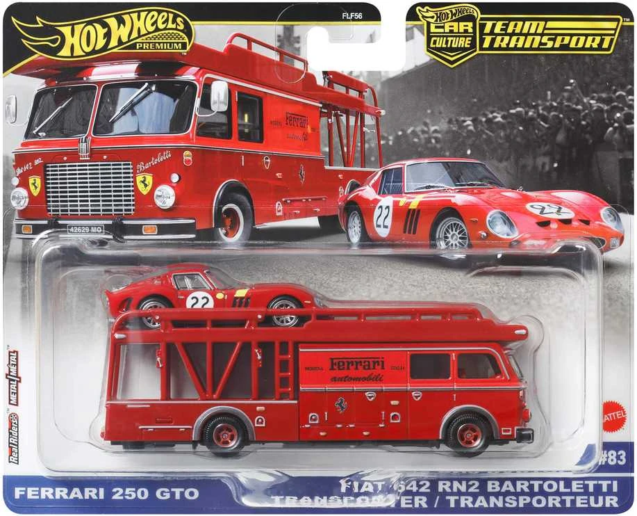 Mattel HOT WHEELS automodeliukų rinkinys – vilkikas ir lenktyninis automobilis (FLF56)