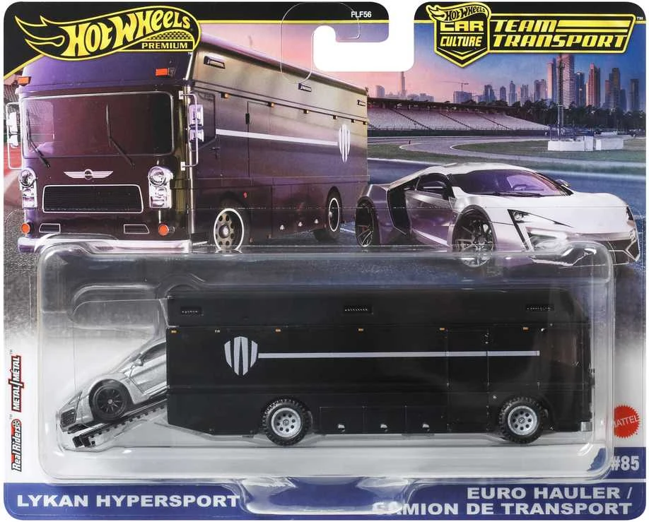 Mattel HOT WHEELS automodeliukų rinkinys – vilkikas ir lenktyninis automobilis (FLF56)
