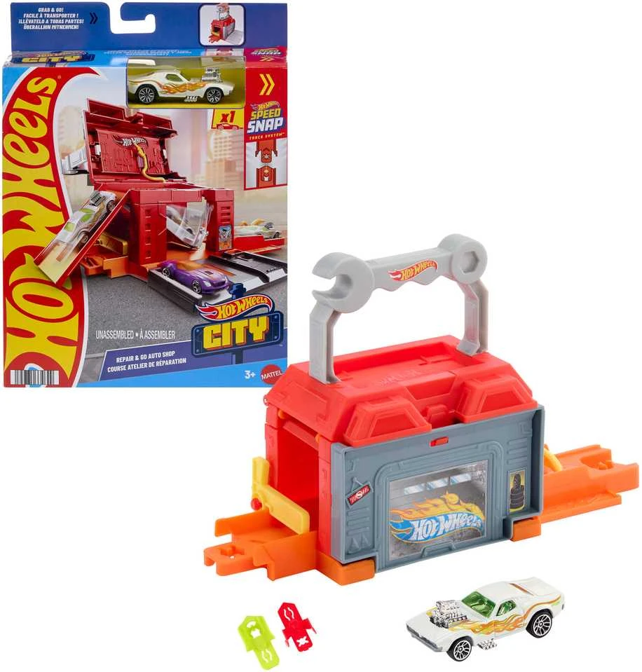 Mattel HOT WHEELS CITY PLAY AND GO trasos rinkinys (JHL43)