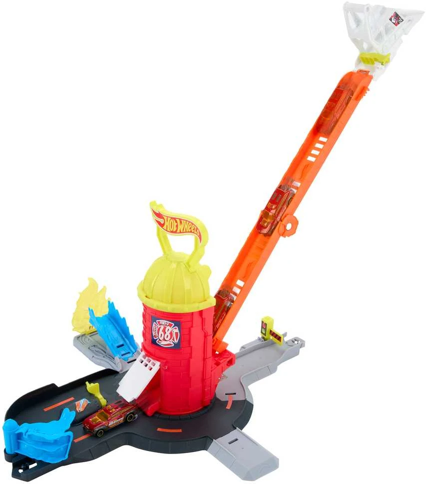 Mattel HOT WHEELS CITY rinkinys – Super gaisrinės stotis (JHL95)