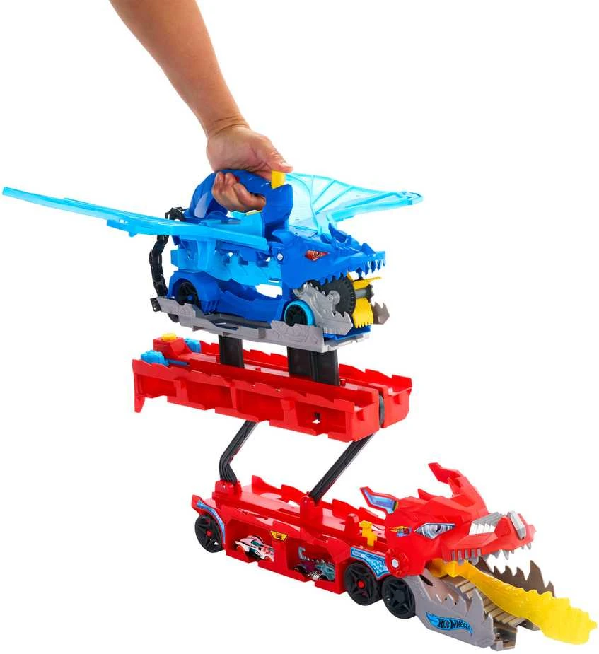 Mattel HOT WHEELS CITY transporteris – Dvigubas drakonas (JBM72)