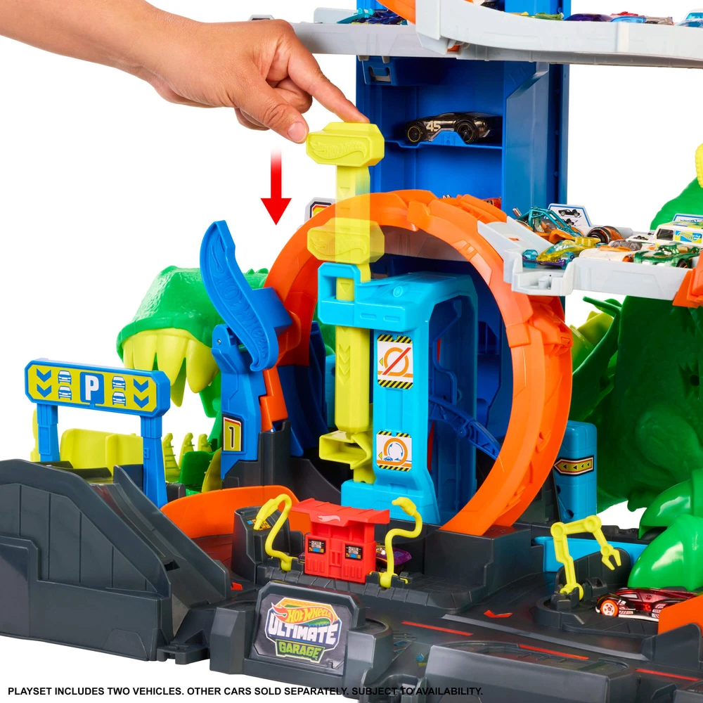 Mattel HOT WHEELS CITY ULTIMATE T. rex garažas (JHL98)