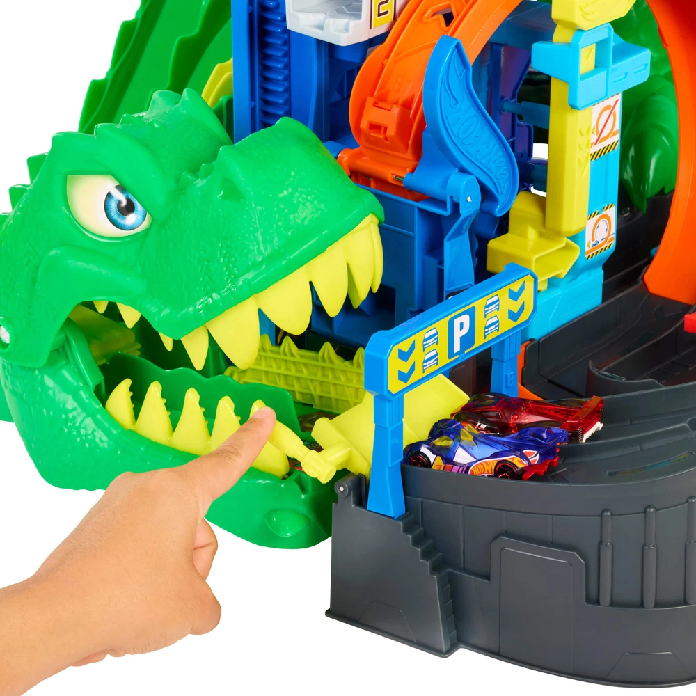 Mattel HOT WHEELS CITY ULTIMATE T. rex garažas (JHL98)