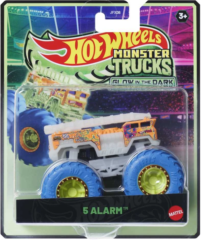 Mattel HOT WHEELS MONSTER TRUCKS šviečiantis tamsoje džipas (JFX08)