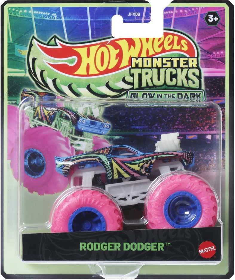 Mattel HOT WHEELS MONSTER TRUCKS šviečiantis tamsoje džipas (JFX08)
