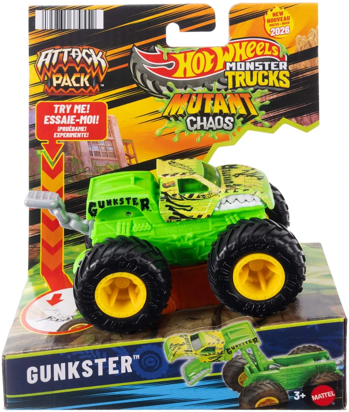 Mattel HOT WHEELS MONSTER TRUCKS džipas – Attack Pack (JMK92)