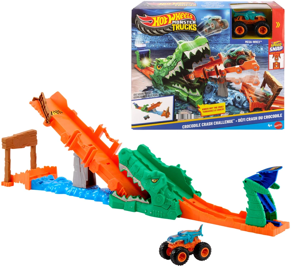 Mattel HOT WHEELS MONSTER TRUCKS rinkinys – Krokodilo iššūkis (JJN45)