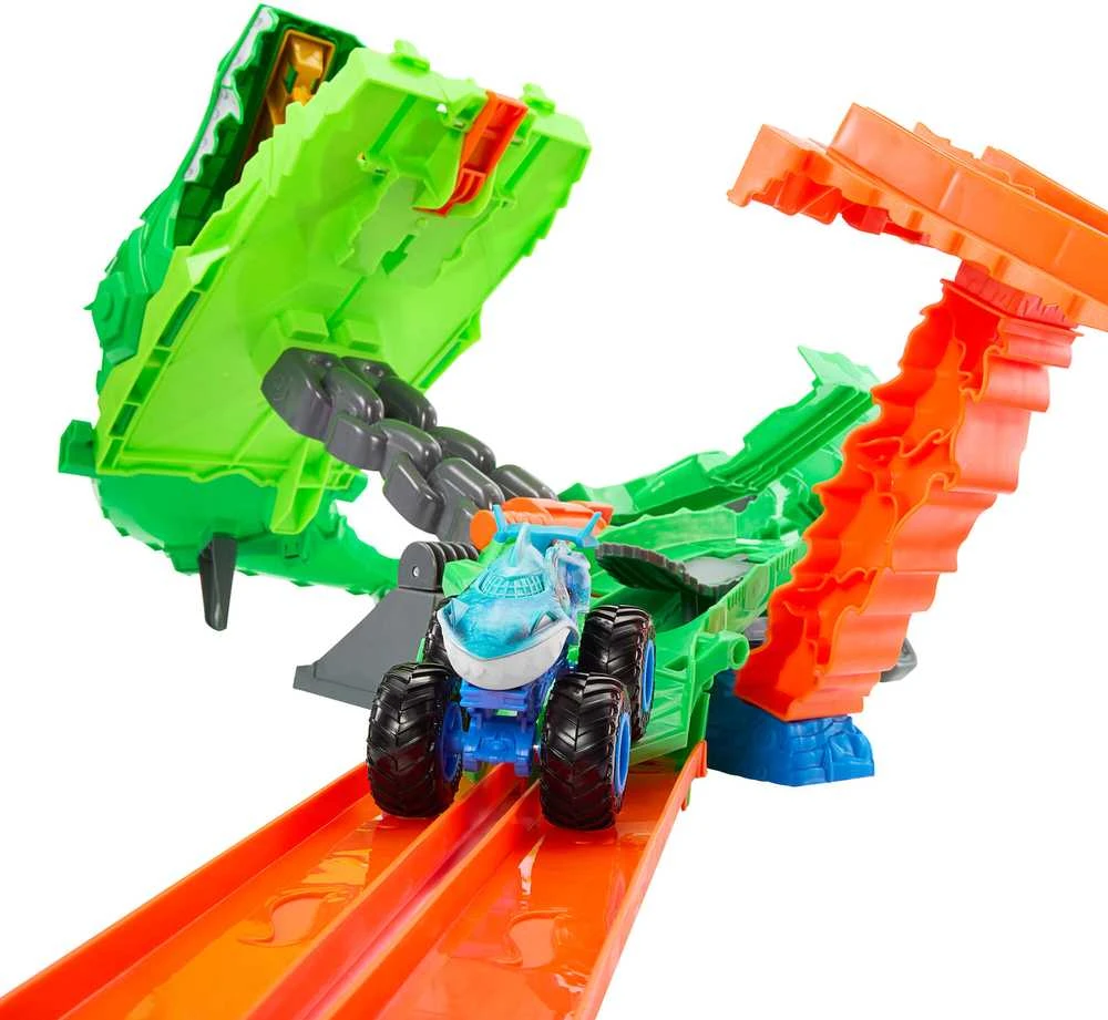 Mattel HOT WHEELS MONSTER TRUCKS rinkinys – Drakono sunaikinimas (JFR06)