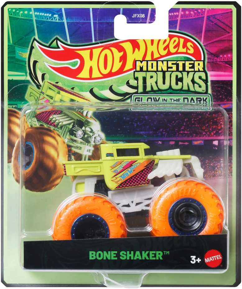 Mattel HOT WHEELS MONSTER TRUCKS šviečiantis tamsoje džipas (JFX08)