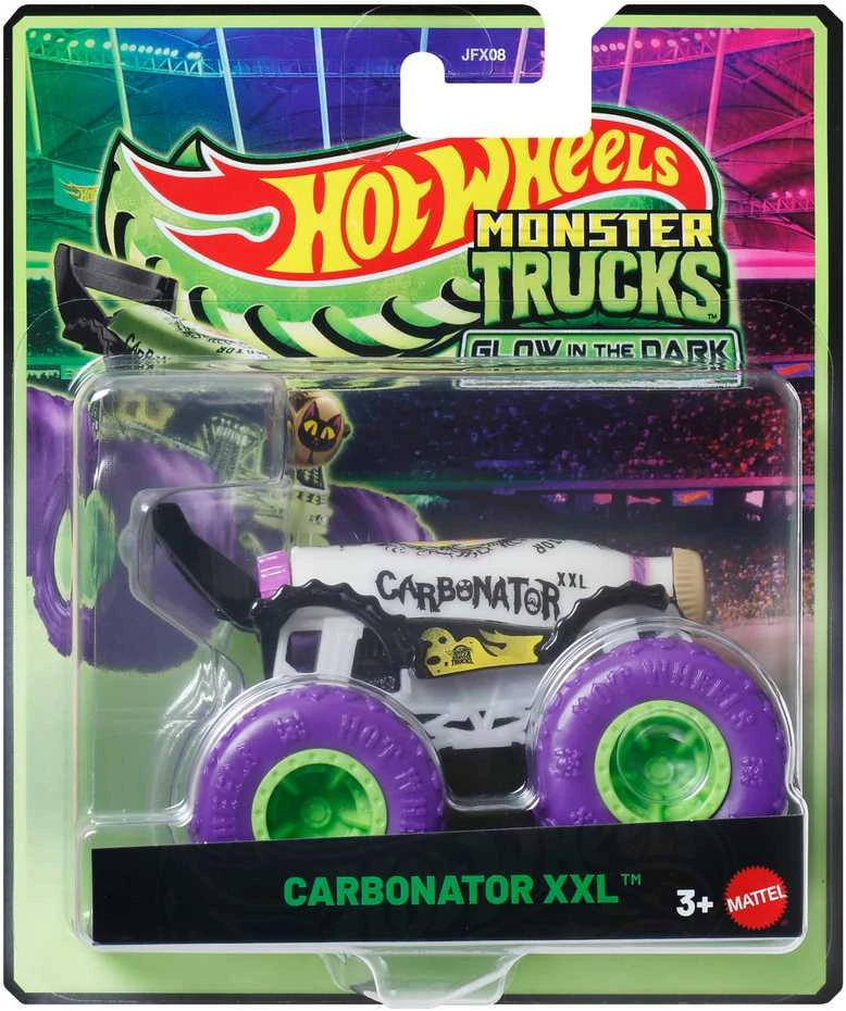 Mattel HOT WHEELS MONSTER TRUCKS šviečiantis tamsoje džipas (JFX08)