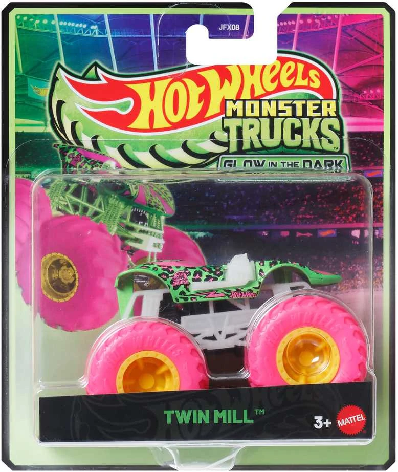 Mattel HOT WHEELS MONSTER TRUCKS šviečiantis tamsoje džipas (JFX08)