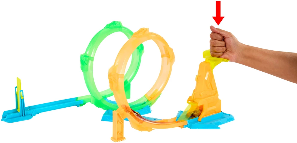 Mattel HOT WHEELS NEON SPEEDERS dvigubos kilpos trasa (JMG49)