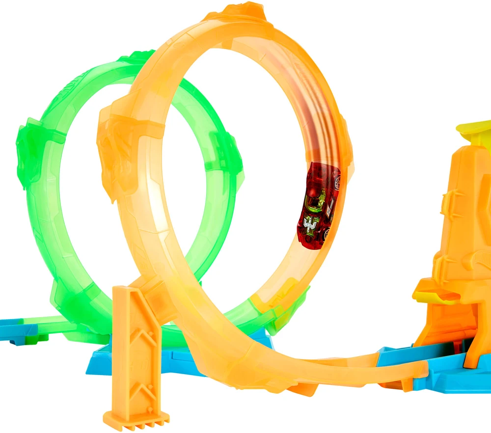 Mattel HOT WHEELS NEON SPEEDERS dvigubos kilpos trasa (JMG49)