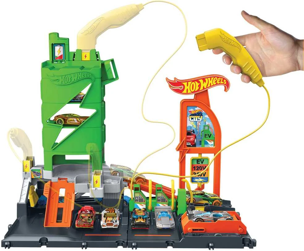 Transporto žaislų komplektas Hot Wheels City Fuel Station