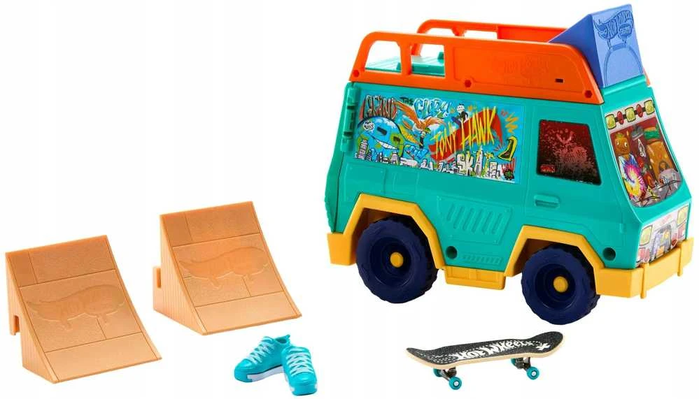 Mattel HOT WHEELS rinkinys – Riedlentininko autobusiukas, įkvėptas Tony Hawk (JGG91)