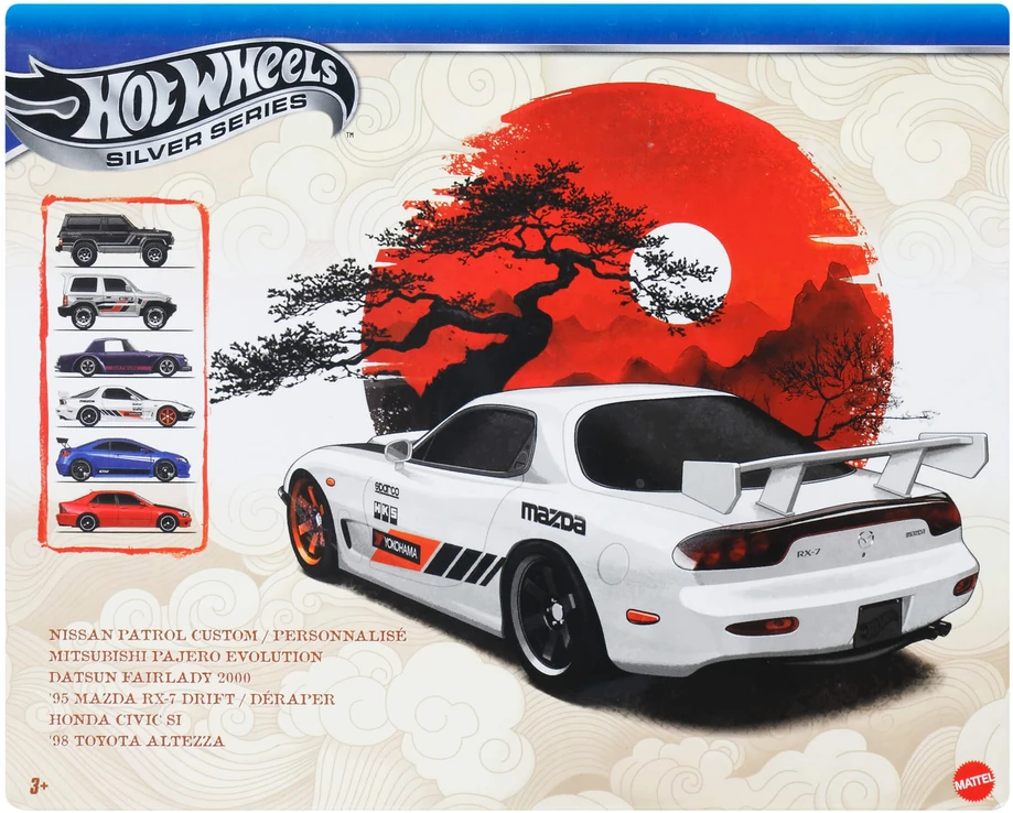 Mattel HOT WHEELS šešių japoniškų automodeliukų rinkinys (JLB23)