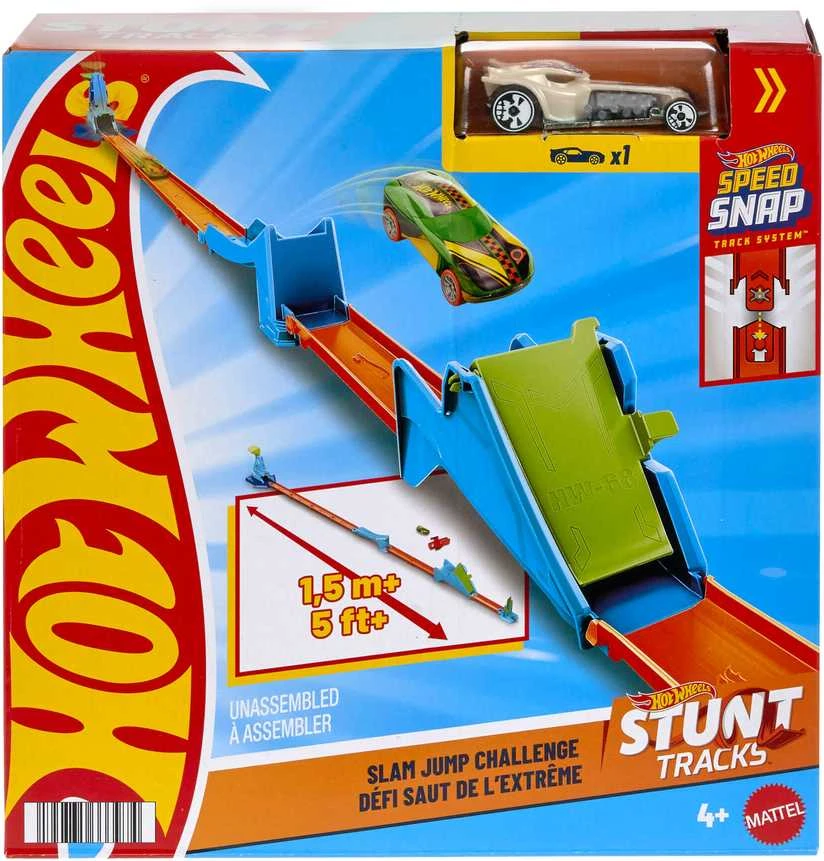 Mattel HOT WHEELS STUNT TRACKS trasa su kilpa ir šuoliu (JHK76)