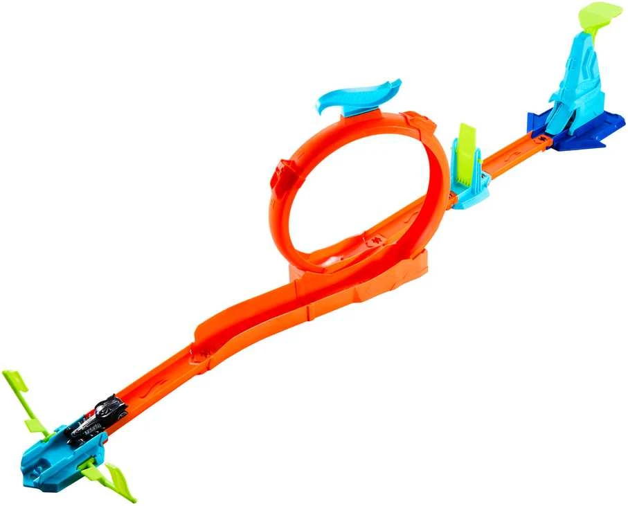 Mattel HOT WHEELS STUNT TRACKS trasa su kilpa ir šuoliu (JHK76)